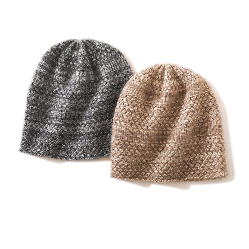 Cashmere Knit Hat Pure Cashmere Beanie Hat for Men and Women Warm Hats Cashmere Hats