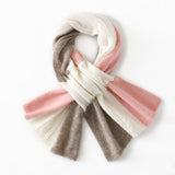 Cashmere Scarf Crossed Cashmere Neck Warmer Mixed Colors Cashmere Neckerchief - slipintosoft