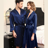 Couples robes de soie masculines