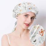 Bouchon de sommeil en soie imprimé floral Emballage de cheveux Bonnet Bonnet Hair pour dormir