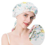 Bouchon de sommeil en soie imprimé floral Emballage de cheveux Bonnet Bonnet Hair pour dormir