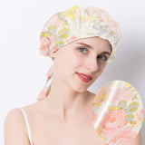 Bouchon de sommeil en soie imprimé floral Emballage de cheveux Bonnet Bonnet Hair pour dormir