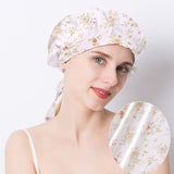 Bouchon de sommeil en soie imprimé floral Emballage de cheveux Bonnet Bonnet Hair pour dormir