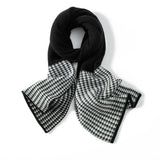 Houndstooth 100% Cashmere Shawls for Women Luxurious Long Cashmere Scarf Gifts Cashmere Scarf