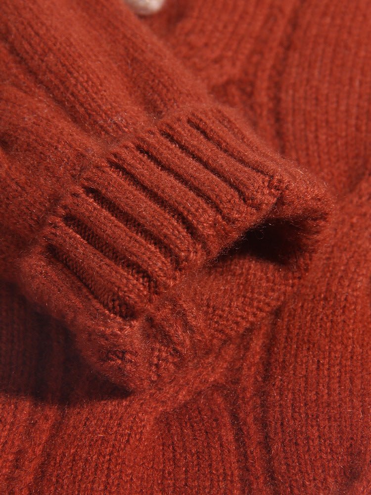 Kids Cashmere Sweater 3D Pom - Pom Floral Accents Cashmere Pullover