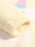 Kids Pure Cashmere Sweater Unicorn Intarsia Knit Cashmere Pullover