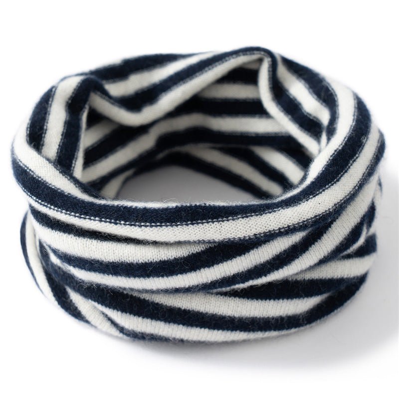 Kids Striped Cashmere Scarf Cashmere Neck Gaiter Pure Cashmere Neck Warmer