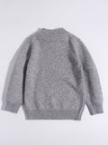Kids Zip - Up Pure Cashmere Sweater Sporty Stripe Cashmere Jacket