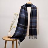 Long Cashmere Scarf with Tassel Plaid Cashmere Warps Multi Styles Winter Gifts - slipintosoft