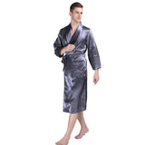 Long Silk Robe For Men Big and Tall Silk Dressing Gown -  slipintosoft