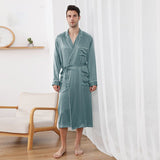 Robe de soie longue pour hommes Luxury Pure Shek Pain de nuit