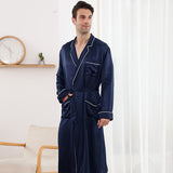 Robe de soie longue pour hommes Luxury Pure Shek Pain de nuit