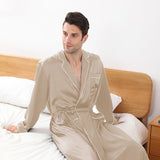 Robe de soie longue pour hommes Luxury Pure Shek Pain de nuit