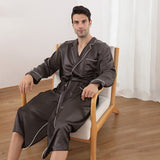 Robe de soie longue pour hommes Luxury Pure Shek Pain de nuit