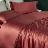 Luxury 22 momme 4pcs Silk Duvet Cover (feuille ajustée)