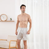 Boîtes de soie de soie pour hommes shorts de soie confortable pantalon court