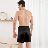 Boxer en soie pour hommes, short, pantalon court confortable en soie