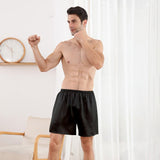 Boxer en soie pour hommes, short, pantalon court confortable en soie