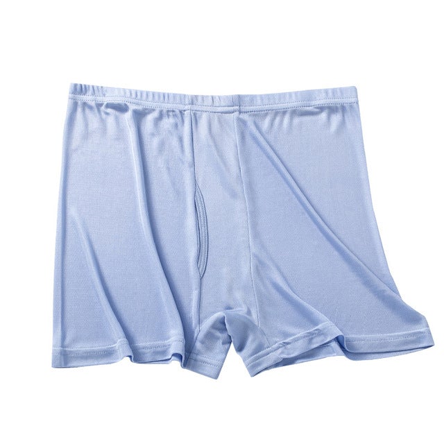 Silk Mens Briefs sous-vêtements GRANDS élasticité tricot Soft Silk Boxer Shorts