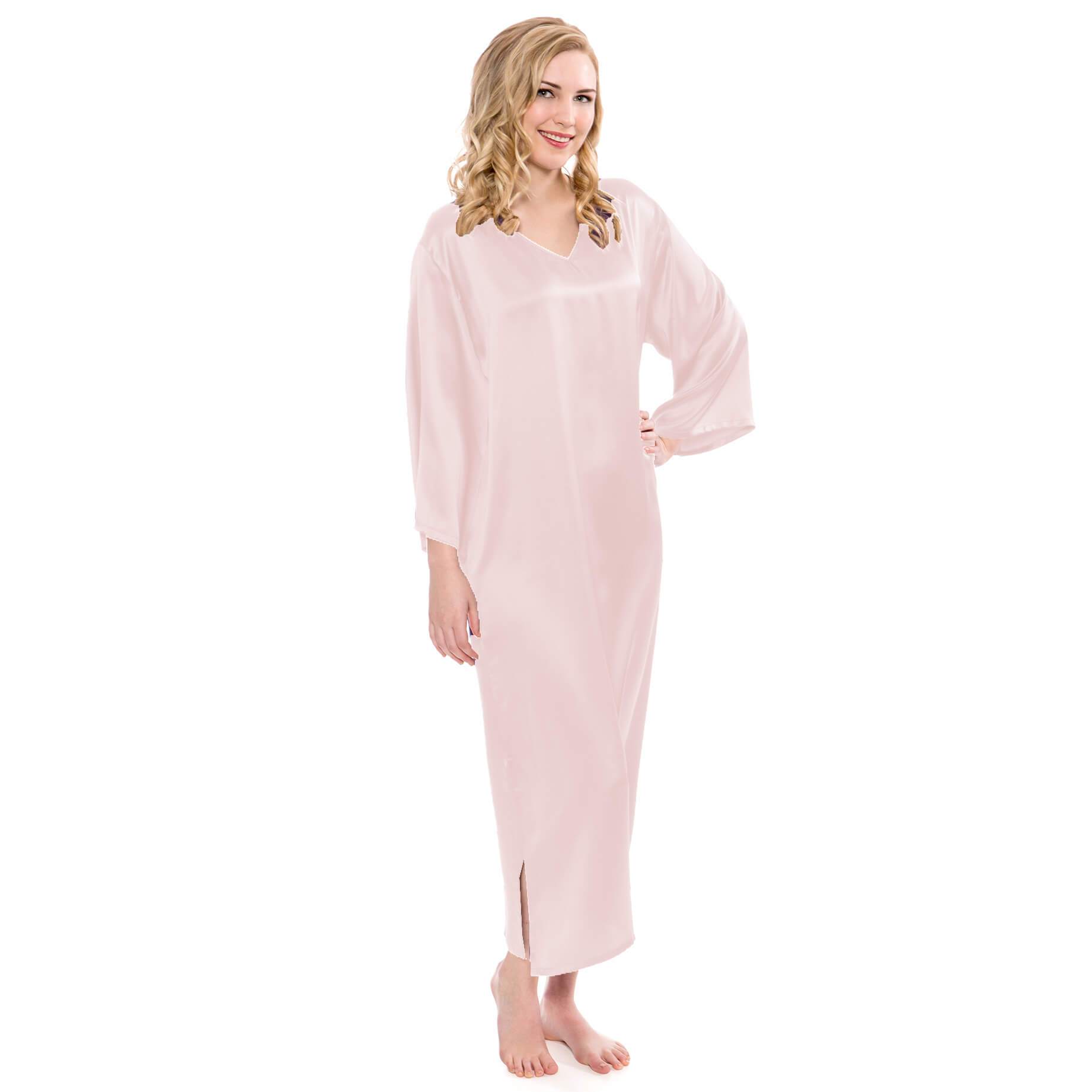 Mulberry Silk Dressing Gown For Women Long Sleeve Loose Pullover Silk Nightwear Sale -  slipintosoft