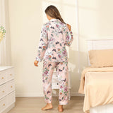 Luxury Mulberry Silk Ladies Pajamas Set Long Butterfly Print Silk Pajamas For Women - slipintosoft