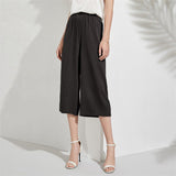 Silk Cropped Pants For Women Mulberry Silk trousers - slipintosoft