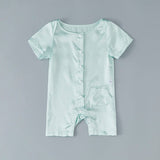 100% Mulberry Silk Classic Short Sleeves Bodysuit For Babies - slipintosoft