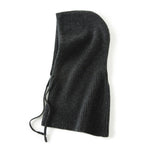 Solid Cashmere Scarf Knitted Cashmere Hood Hat for Women and Men Two uses - slipintosoft