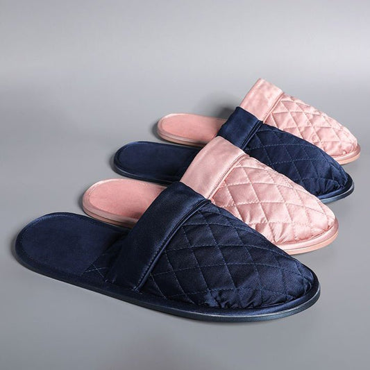 Women Luxury Silk Slippers Mulberry Silk Home Slippers Travel Slippers Soft-Soled Slippers - slipintosoft