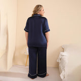 Plus Size Silk Pajama Set or Women Best Silk PJS Top Pajamas Set Loungewear Set - slipintosoft