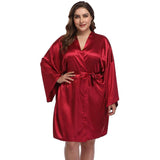 Robes de soie de taille plus taille 100% peignoir en soie de luxe