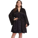 Robes de soie de taille plus taille 100% peignoir en soie de luxe