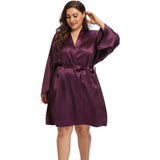 Robes de soie de taille plus taille 100% peignoir en soie de luxe