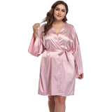 Robes de soie de taille plus taille 100% peignoir en soie de luxe