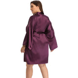 Robes de soie de taille plus taille 100% peignoir en soie de luxe