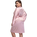 Robes de soie de taille plus taille 100% peignoir en soie de luxe