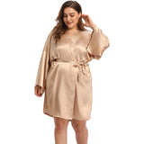 Robes de soie de taille plus taille 100% peignoir en soie de luxe