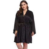 Robes de soie de taille plus taille 100% peignoir en soie de luxe