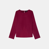 Women Pullover Long Sleeve Pure Mulberry Silk Blouse - slipintosoft