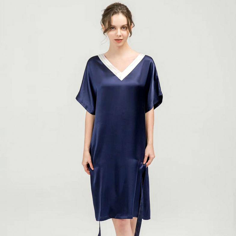 Women Mulberry Loose Silk Nightgown Best Silk Dressing Gown Quality Silk Slip Nightdress - slipintosoft