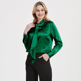 Femmes Silk Blouses à manches longues Mulberry Office Shirts Silk