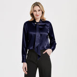 Femmes Silk Blouses à manches longues Mulberry Office Shirts Silk