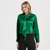 Femmes Silk Blouses à manches longues Mulberry Office Shirts Silk