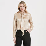 Femmes Silk Blouses à manches longues Mulberry Office Shirts Silk