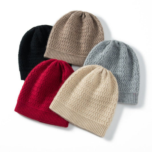 Women Solid Knitted Cashmere Hats Multi Colors Cashmere Beanie for Fall Winter - slipintosoft