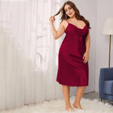 Robe de glissement de soie pure en soie en soie couche à cou de coude pour femmes