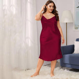 Robe de glissement de soie pure en soie en soie couche à cou de coude pour femmes