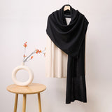 Women's Long Cashmere Shawl and Wraps Large Soft Solid Cashmere Scarf - slipintosoft