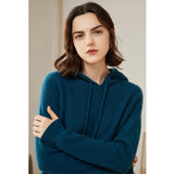 Women's Superfine 100% Cashmere Hooded Sweater - slipintosoft