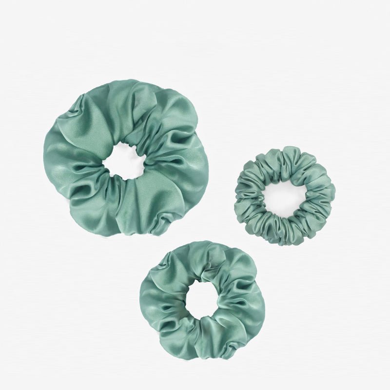 3 chouchous en soie à fleurs pour femmes, petites, moyennes et grandes tailles